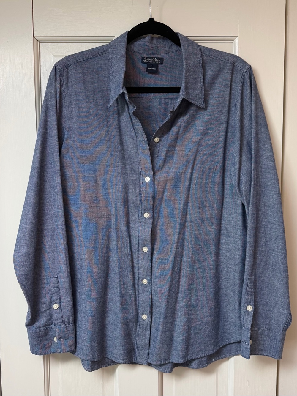 Lucky Brand Chambray Button-Down Shirt in Blue